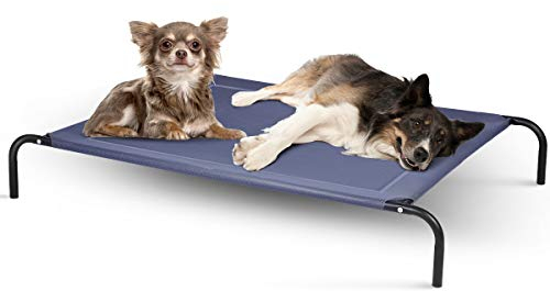 DREAMADE Hundeliege 40 kg/70 kg Belastbar, Hundebett Haustierschlafplatz Haustierbett aus Metall, Hundesofa Hundebetten Hundematte für Indoor und Outdoor (L)