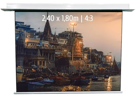 Ecran de Projection motorisé encastrable 2,40x1,80m 4:3 Wi-FI