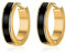 TANGPOET Creolen für Herren Damen 925 Sterling Silber Schwarz Gold Kleine Huggie Klappohrringe Hypoallergene Ohrringe Schmuck Valentinstag Geschenke für Jungen Mädchen, 15mm