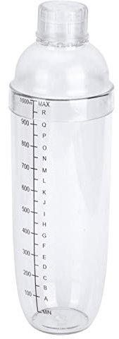 Clear Scale Cocktail Shaker Kunststoff Cocktailshaker für Bar Säfte(1000ML)