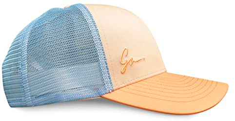 Grace Folly Beach Trucker Hüte für Damen - Snapback Baseball Cap für Sommer, Klassisches Blau & Pfirsich, Einheitsgröße