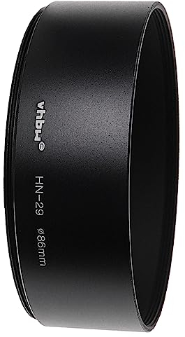 vhbw Gegenlichtblende Ersatz für Nikon HN-29 für 86mm Objektiv Matt-Schwarz, Metall, Rund, 8,9 cm