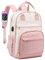 LOVEVOOK Laptop Backpack Women 15.6 inch, Waterproof Rucksack Bag for Ladies with Anti-theft Zipper & USB Port, Smart Laptop Bags College Backpack Womans for Work Uni Travel Teacher Student Pink