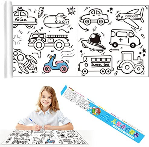 Schneidbare Zeichenrolle für Kinder, Malrolle für Kinder Graffy Roll zum Ausmalen, Schneidbare Malrolle für Kinder 89cm x 29.5cm Selbstklebendes Malspielzeug, Papier-Tischdecke Ostern zum Ausmalen (C)