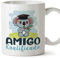 MUGFFINS Tazas para AMIGO - En Español - Koalificado/koalificada - 11 oz / 330 ml - Regalo original y divertido