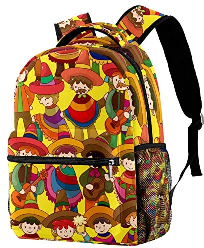 Eslifey Cartoon Space Rockets Alien Leichter Schulrucksack Klassischer Reiserucksack für Damen Teenager, Farbe 5