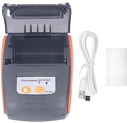 Fafeicy PT 210 Thermo-Belegdrucker, Bluetooth, Kabelloser Mini-Rechnungsdrucker, Kompatibel mit Taschenticket-Druckmaschine, Mini-Ticketdrucker für Android, 58 Mm (Ohne Aufbewahrungstasche)
