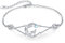 Wolf Armband Damen Sterling Silber Mondstein Armband Tier Verstellbar Schmuck Geschenk für Mädchen
