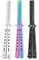 3pcs Butterfly Comb Colorful Metal Folding Comb Non-sharpened Balisong Training Tool Butterfly Trainer Comb for Beginner Practice Hair Beard Styling