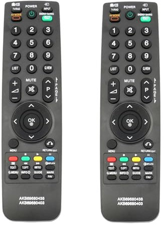 2Pcs AKB69680403 AKB69680438 Replace Remote Control fit for LG TV 19LU5010 50PK760 22LE3300 22LG3060 22LV2520 32LH3000 32LD320 42LK430 42PQ30 47LH7030 50PJ250 50PQ2000 32LF2510 32LH4900 37LF2510