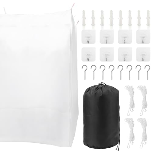 LALAGO Moskitonetz Mückennetz, Feinmaschiges Fliegennetz Moskitonetz für Bett, Outdoor-Moskitonetz Insektenschutz in Quadratform, 210 × 220×200 cm