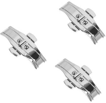 Holibanna 3st Druckknopf-uhrenschließe Uhrbandverschluss Verschluss Für Uhr Uhrenverschluss Butterfly-schnalle Schnalle Keramik