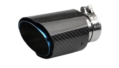 Universal Auto Zubehör 63mm Einlass Auto Carbon Faser Auspuffrohr Ende Blau Ändern Auto Auspuff Endrohr Tipps Auspuffblenden