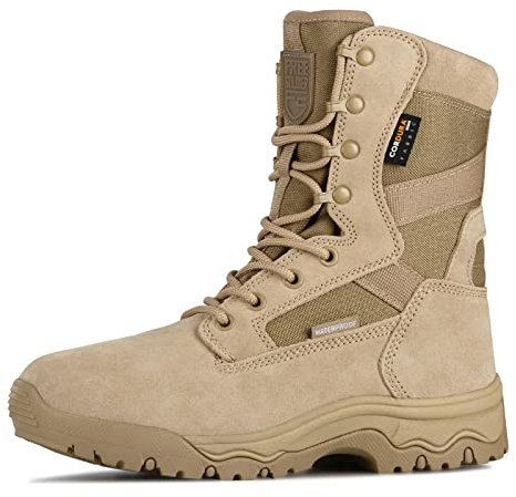 FREE SOLDIER Stivali tattici da uomo 8 pollici leggeri da combattimento Stivali da lavoro militari in pelle scamosciata durevoli Stivali da deserto