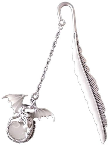 Muteitt Metallfeder-lesezeichen Für Männer Und Frauen, Leuchtendes Leuchten Im Dunkeln, Retro-antik-Drachen-lesezeichen Für Buchliebhaber