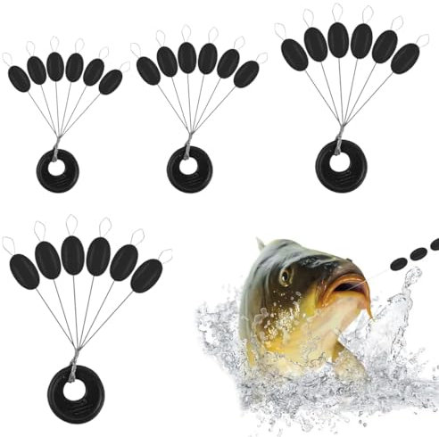 AEIOPRS NEU Gummistopper Posenstopper Stopper Angeln Schnurstopper Silikonstopper oval rund