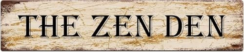 kisoyo Metal Sign The Zen Den Vintage Signs Retro Tin Signs Aluminum Sign for Kitchen Home Garden Wall Bar Cafe Decor 4x16 Inches