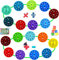 Sadodo 18 Stück Kind Math Fidget Spinners,Zahlen Fidget Spinner Spielzeug Für Kinder,Fidget Spinner Mathe Fidgetspinners, Additions,Subtraktions,Multiplikations,Divisions Mathe Lernspiele Spielzeug