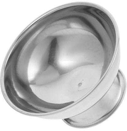 ULTECHNOVO cuenco alto de acero inoxidable plato de fruta tazón de fuente cuenco con patas tazón de vidrio frutero con patas tazón de sorbete tazas de postre tazón de metal para dulces Silver