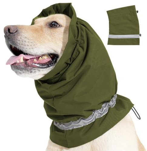 Generico Casque anti-bruit pour chien, cache-oreilles pour chien, imperméable, avec bandes réfléchissantes, couvre-oreilles pour chiens, soulage l'anxiété, apaisant, garde au chaud et protège au froid