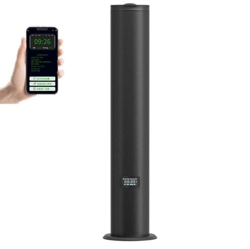 Smart Scent Air Machine,Commercial Cylindrical Essential Oil Aroma Diffusers with 500ml Essential Oil Bottle, Bluetooth,1500m³ Coverage,Black
