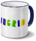 printplanet Tasse mit Namen Ingrid - Motiv Magnetbuchstaben - Becher, Kaffeetasse, Kaffeebecher, Mug - Blau