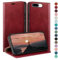 HUOUH für iPhone 7 Plus/8 Plus 5.5 Hülle mit RFID Schutzhülle aus Lederhülle Handyhülle,Kartenfach Leder ständer Handy hülle,360 Grad Schutz Cover für Apple 7 Plus/8 Plus Klapphülle Wallet Case Rot