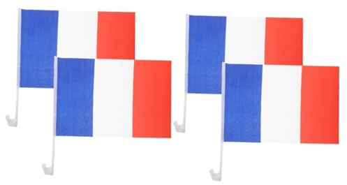 Alipis 4pièces Drapeau De Voiture France De Accessoires De Soutien Pour Événements Sportifs Et Décorations Festives