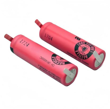 Jfbsgbs 2 Stück UR14500AC 3,7 V 740 MAh Akku – Kompatibel Mit Braun Oral-B Pro 2 Typ 3766 IO4 IO5 IO6 IO7 IO8 IO9 IO10 3758 – Ersatzteile for Elektrische Zahnbürsten