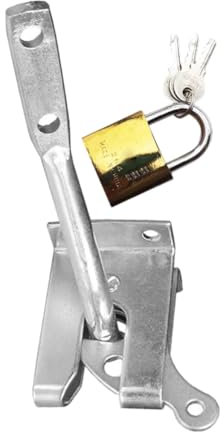 LIFKOME Serrure De Portail Exterieur Kit De Serrure Pour Clôture Loquet Acier Au De Portail De Clôture Simple à Installer