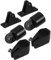 SUPVOX 6pcs Clamp Accessories Durable Bimini Top Jaw Slide Cap Eye End Deck Hinges Pad Eye for Boat Canopy Quick Installation for Various Yacht Models Black