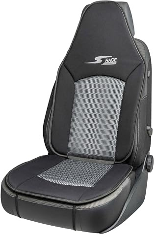 Walser Car Comfort Auto-Sitzauflage S-Race, Auszeichnung Sehr Gut* Autositzauflage für Highback-/Pilotensitze, Universal Sitzschoner-Auto, Sitzauflage-Auto Vordersitze anthrazit/schwarz