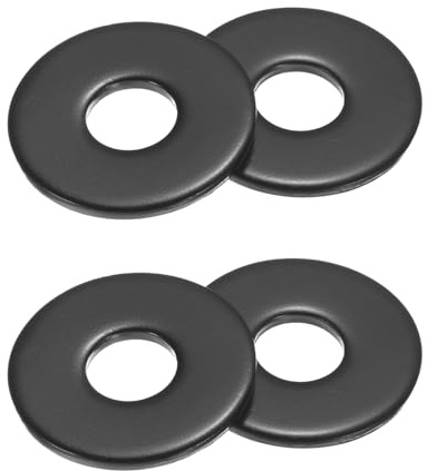M METERXITY 4-Pack M12 Flat Washers 37mm OD Black Galvanized | Stainless Steel, 3mm Thick, for Bolts, Screws, Nuts, Automotive, Machinery, Furniture