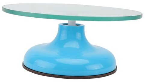 Warmhm Decorating Turntable Rotating Glass Cake Decorating Workbench for Home Baking Accessory