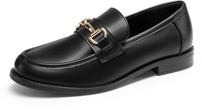 DREAM PAIRS Penny Loafer Damen Mokkassin Slipper | Klassischer Stil, Bequeme PU oder Lackleder, Weiches Futter, Bequeme 4mm Sohle, Rutschfeste TPR-Sohle, für jede Saison