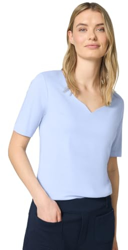 Damen Basic T-Shirt mit Herzausschnitt