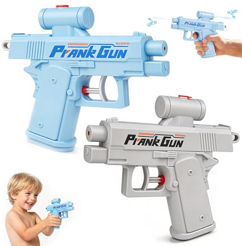2 Stück Prank Gun Wasserpistole, Streich-Wasserpistole für Erwachsene & Kinder, Wasserpistole Rückwärts Wird für Scherze und Streiche Zwischen Freunden Verwendet Spielzeug, Lustige Geschenke