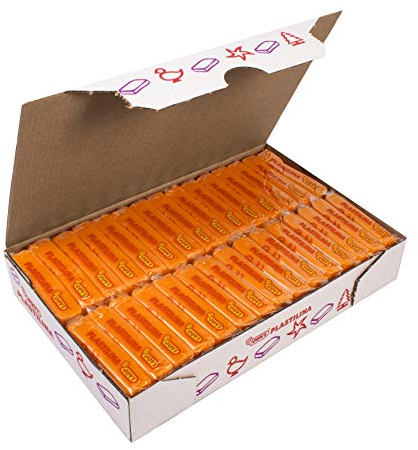 Jovi - PLASTILINA, pâte à Modeler végétale, 30 x 50 grammes, Orange, Grande plasticité, sans Gluten, Idéale pour Les Enfants à partir de 2 Ans (7004)