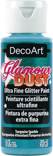 Deco Art Glamour Dust Glitter Paint, Turquoise Sparkle,59 ml (Pack of 1)