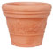 Vaso anticotto tondo festonato diametro 50 cm impruneta h41,5 cm