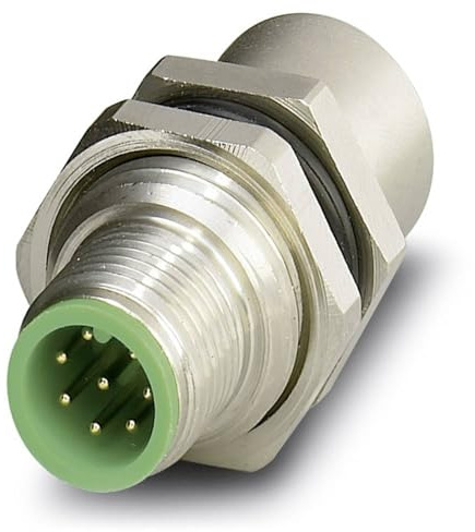 PHOENIX CONTACT SACC-8P-DSI-M12MS/FS-M16 Sensor/Aktor-Schaltschrankdurchführung, Stecker auf Buchse, 8 Polig, M12, Bipolare/Schraubmontage mit M16 Gewinde