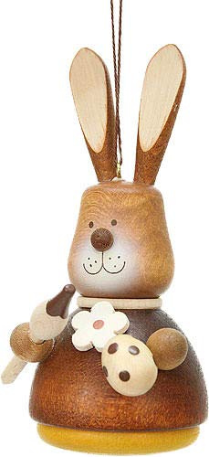 Christian Ulbricht Baumbehang Wackelhase mit Pinsel Natur 9,8 cm Neuheit 2014 150208