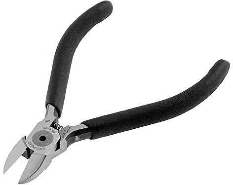 Compact PCB Side Cutters with Hardened Carbon Steel Jaws. Made in Japan. ENGINEER nsx-04