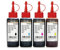 4x 500ml Tinte, Druckertinte kompatibel für Epson EcoTank L300, L350, L355, L365, L455, L550, L555, L565, L100, L200 Drucker, Nachfülltinte kompatibel für T6641, T6642, T6643, T6644 Schwarz, Cyan, Magenta, Yellow (kein OEM)