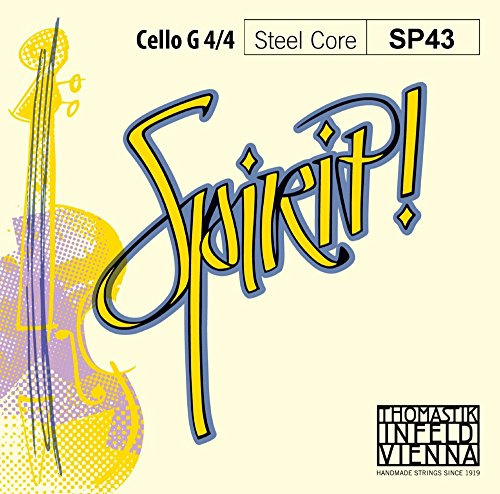 Thomastik Einzelsaite für Cello 4/4 Spirit - G-Saite Seilkern, Chrom umsponnen, mittel