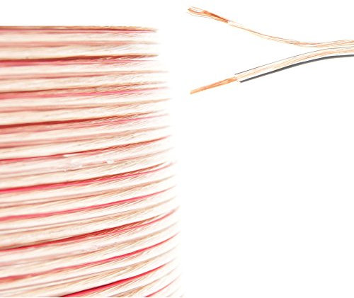 Ex-Pro® - AV-Pro OFC Oxygen Free Copper Loud Audio/Speaker Cable, 2 x 0.5mm² [OD 4mm x 2mm] - 50m Reel