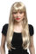 WIG ME UP - 91091-ZA83 Perücke Damen Karneval Fasching lang glatt Pony Blond Hellblond 60 cm