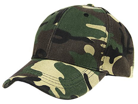 Cappello da baseball unisex, regolabile, protezione UV, in cotone, traspirante, mimetico, per sport, campeggio, pesca, viaggi, tennis, golf, Uomo, Verde militare