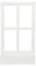 Deko-Fenster Fensterrahmen mit Pflanzkasten Holz Weiss Shabby