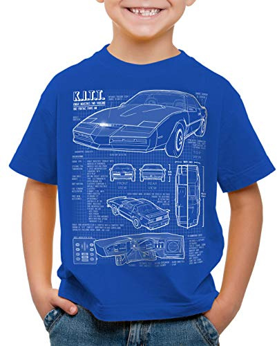 style3 K.I.T.T. Kinder T-Shirt Blaupause Michael Knight 2000 Black Rider